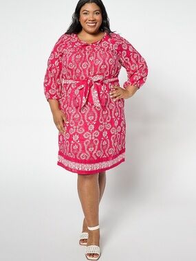 Studio Park x Amy Stran Textured Cotton Dress with Belt - NWT! - 2X Petite